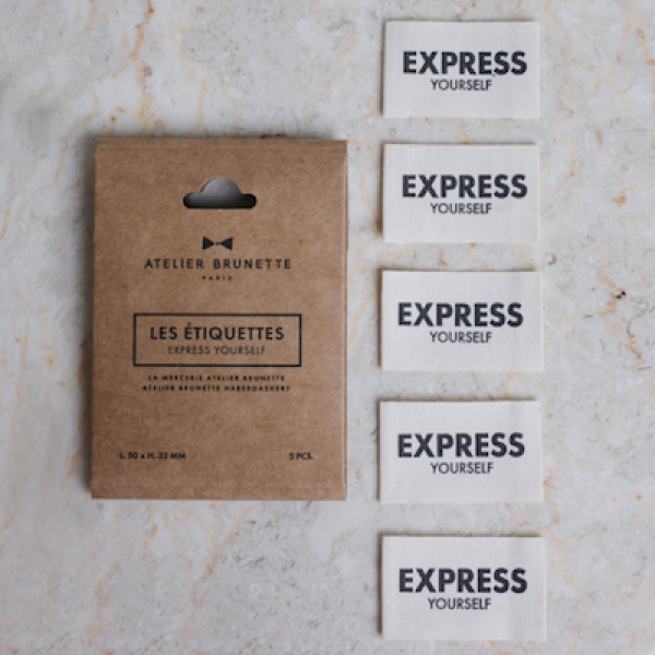 Labels/Webetiketten "Express yourself" von ATELIER BRUNETTE